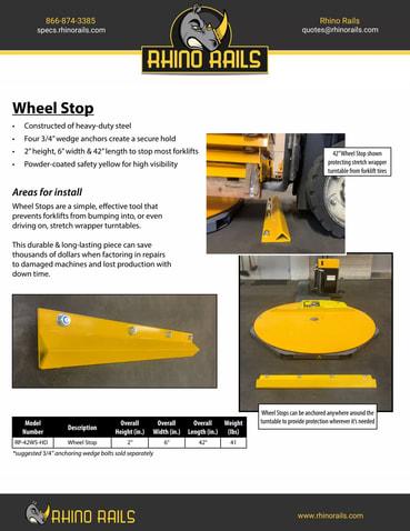 Forklift Wheel Stop - Product Information Sheet