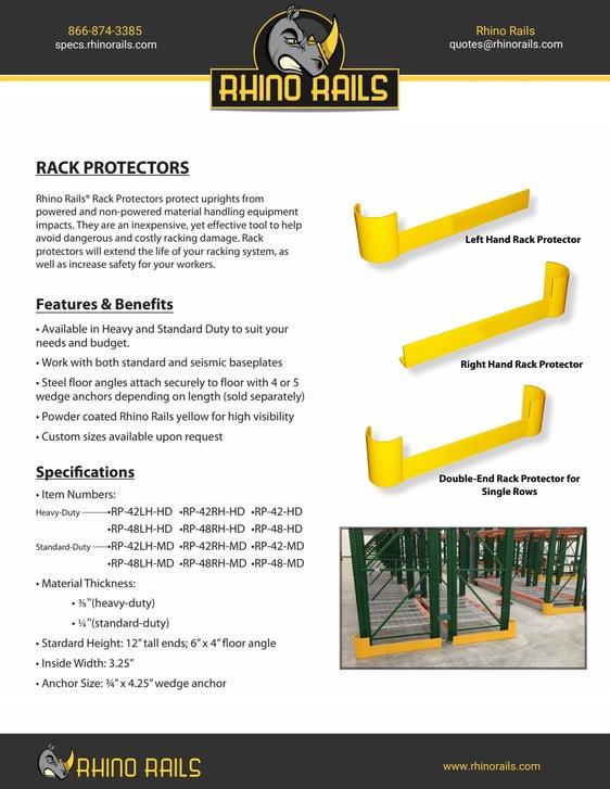 Universal Rack Protector - Product Information Sheet