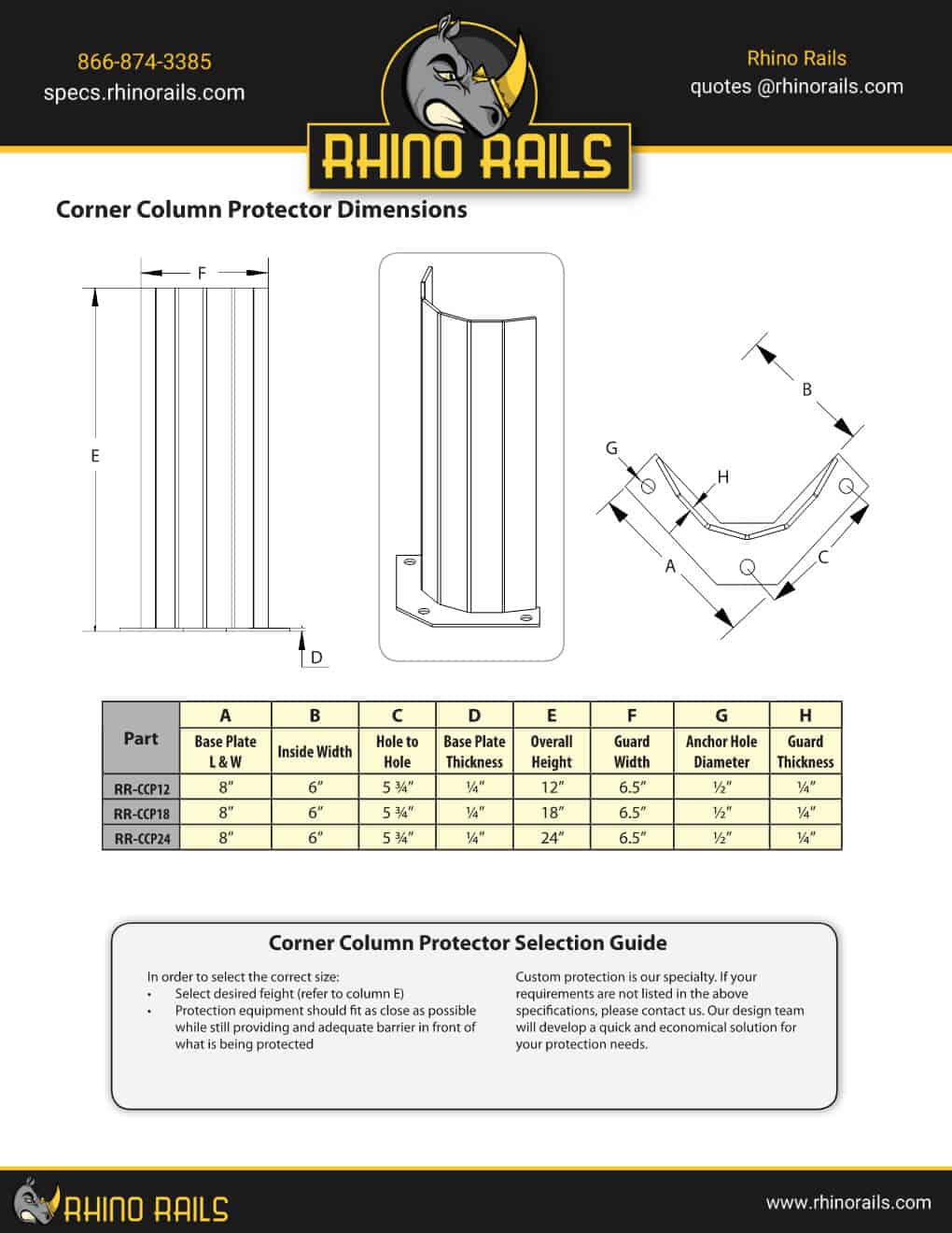 Corner Column Post Protector - Product Information Sheet - Photo 2