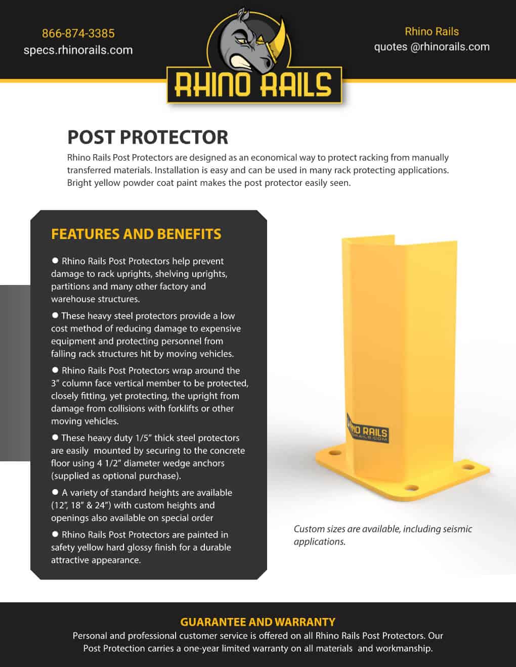 Post Protector - Product Information Sheet - Photo 1
