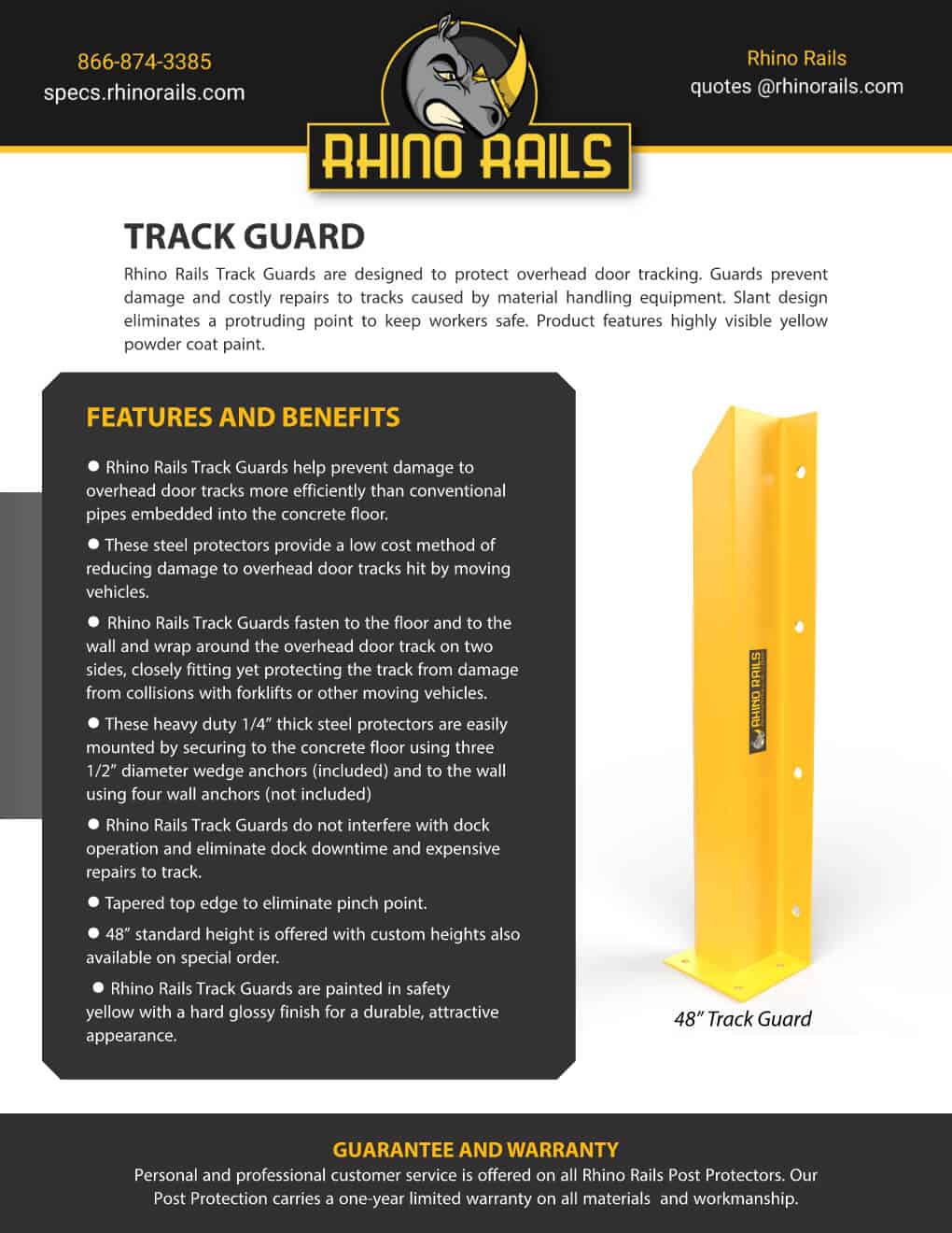 Track Guard - Product Information Sheet - Photo 1