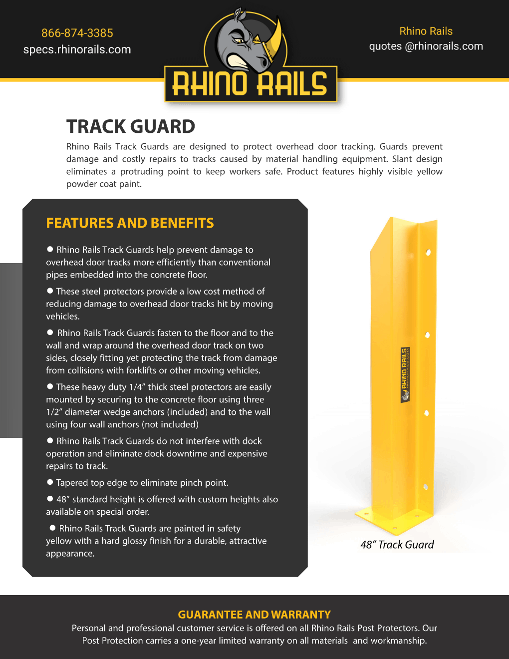 Track Guard - Product Information Sheet - Photo