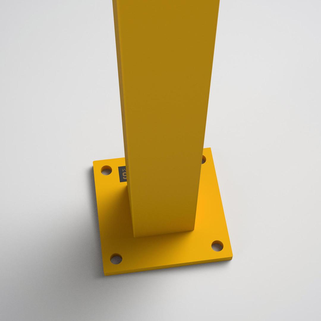 43in Guardrail Column with Standard Baseplate