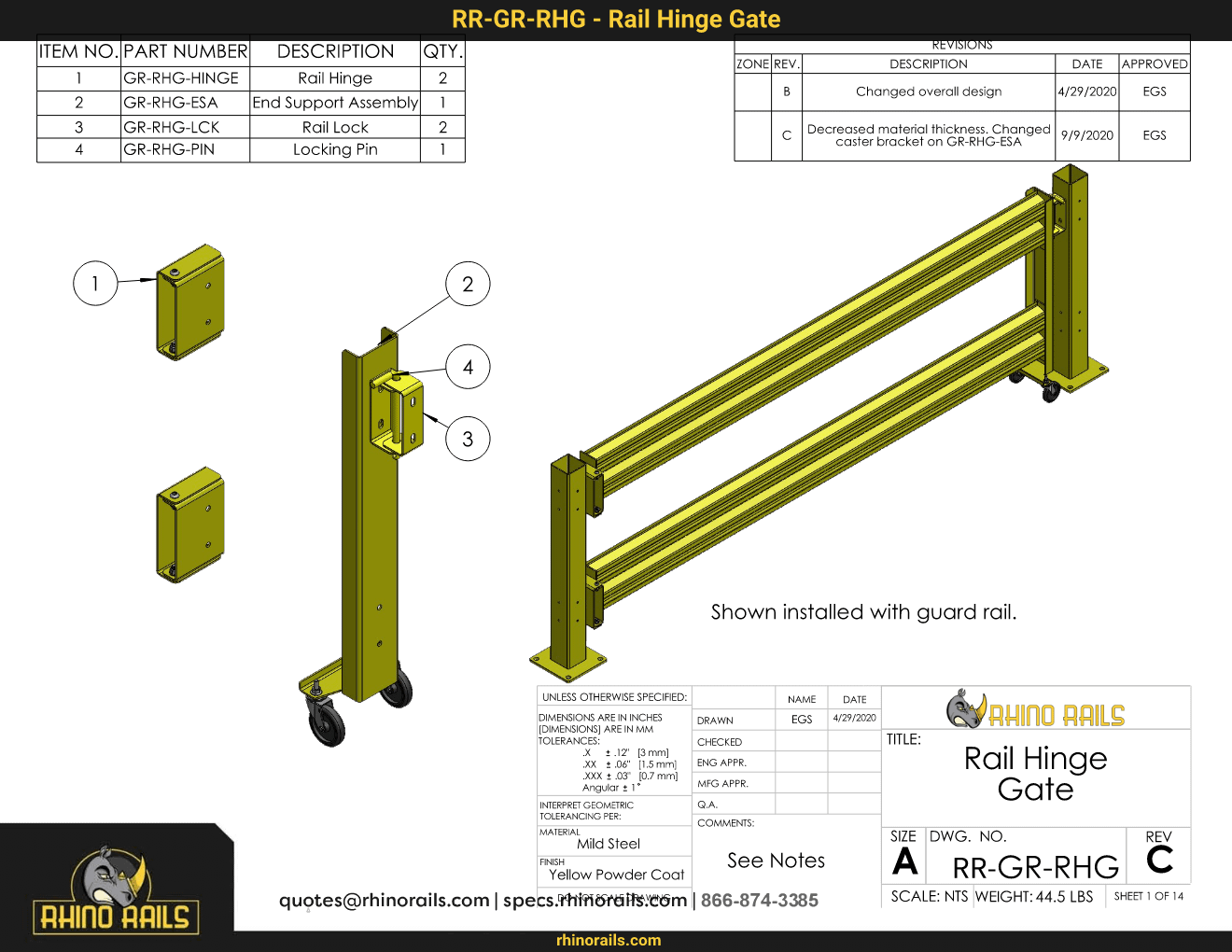 RR-GR-RHG - Product Detail Drawing - Photo